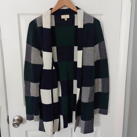 Modcloth Simply Suggly Plaid Cardigan, Size M - Picture 3 of 6